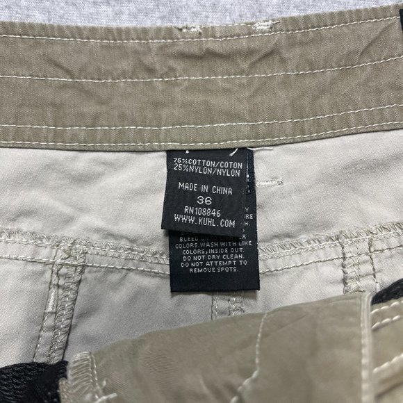Kuhl Shorts Mens 36 Brown Bermuda Outdoor Hiking Cotton Nylon Mid Rise 10 Inseam - Picture 7 of 10